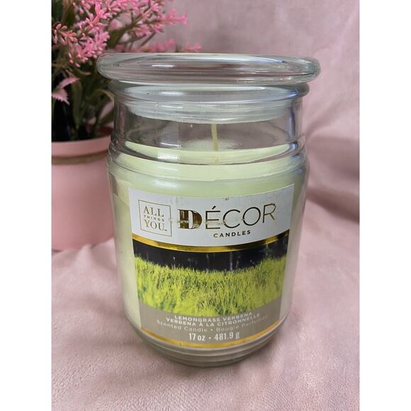 DECOR Other - VINTAGE DECOR All You Things You Candle LEMONGRASS VERBENA Scent 17 oz/ 481.9g